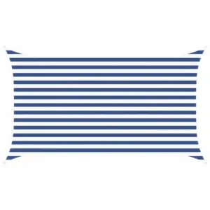 Ristkülikukujuline päikesepuri, sinine-valge, 3,5 x 2 m, polüester oxford