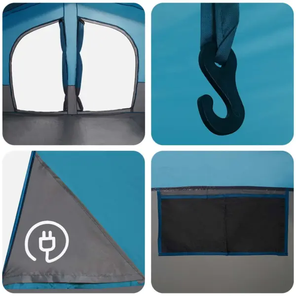 Sinine veekindel peretelk 533 x 312 x 230 cm, 185T polüester PU-kattega – 8