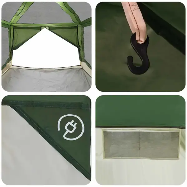 Sisetelk 3 x 3 m varikatusele, 7-le, roheline-hall, 300 x 300 x 250 cm – 10