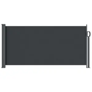 Sissetõmmatav külgmarkiis privaatsuse ja tuulekaitseks, must, 300 x 100 cm, polüester, terasraam