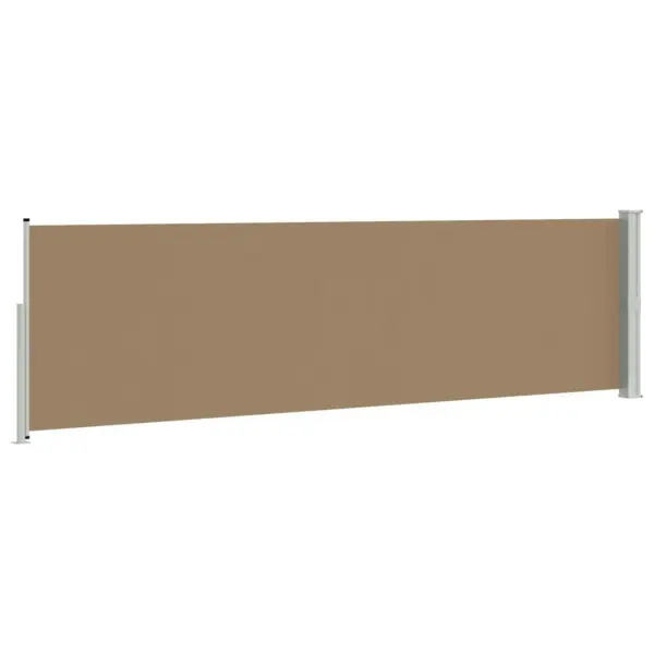 Sissetõmmatav külgmarkiis pruunikashall, 300 x 120 cm, polüester, terasraamiga – 4