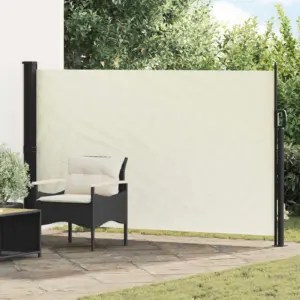 Sissetõmmatav külgmarkiis, kreemjas polüester, 300 x 170 cm