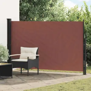 Sissetõmmatav külgmarkiis pruun, polüester, terasraam, 300 x 170 cm