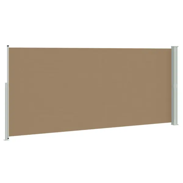 Sissetõmmatav külgvarikatus terrassile, pruunikashall, 600 x 200 cm, polüester, terasraam – 4