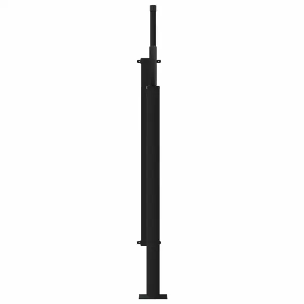 Sissetõmmatav külgvarikatus privaatsuseks, liivakarva polüester, terasraam, 500 x 100 cm – 3