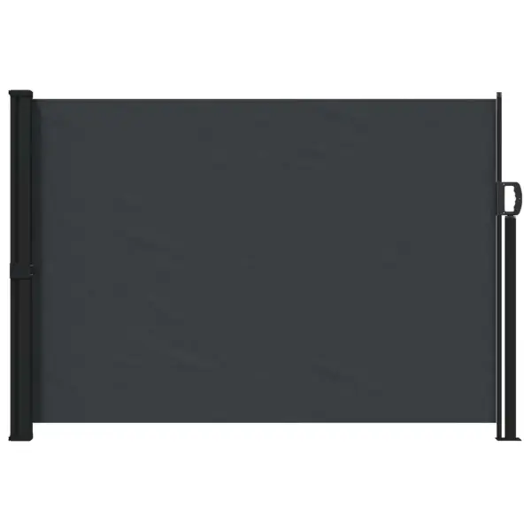 Sissetõmmatav külgvarikatus terrassile, must polüester, terasraamiga, 300 x 170 cm – 2