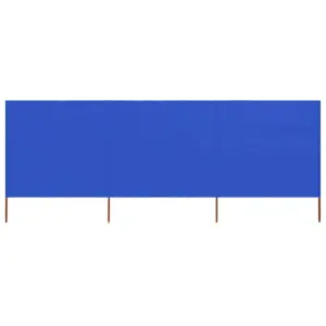 Tuulekaitse sein 3 paneelist, mittekootud kangas, taevasinine, 400 x 120 cm