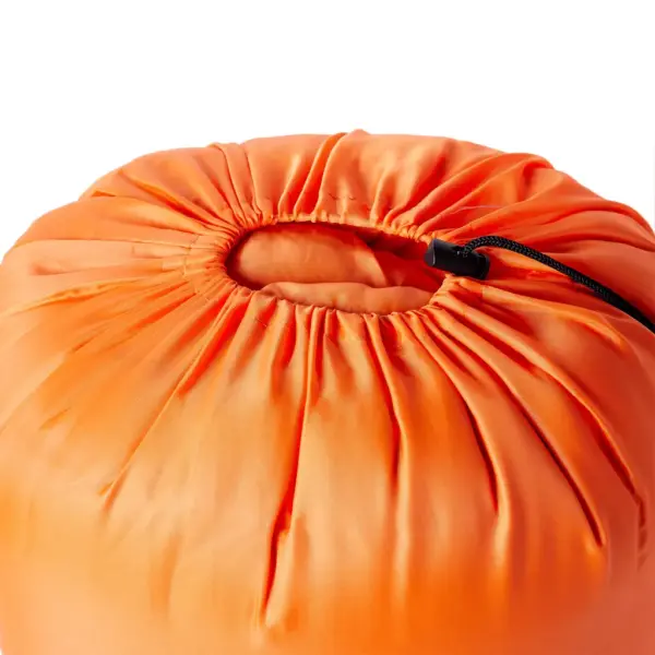 Täiskasvanute magamiskott matkamiseks, oranž-must, 3–4 hooaega, 0–10 °C, 220 x 83 cm – 3