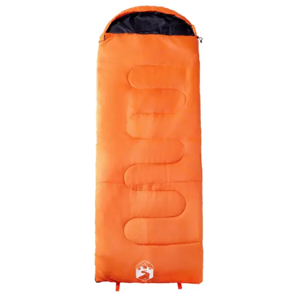 Täiskasvanute magamiskott matkamiseks, oranž-must, 3–4 hooajaks, 220 x 83 cm – 2