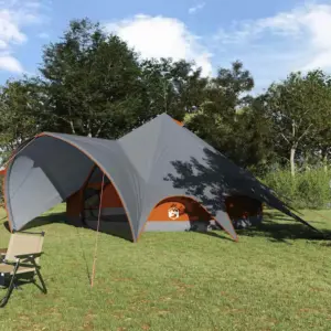 Teepee pere telk 7 inimesele, hall ja oranž, 600 x 600 x 347 cm
