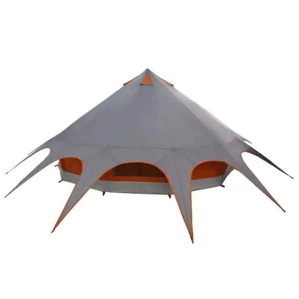 Teepee pere telk 7 inimesele, hall ja oranž, 600 x 600 x 347 cm – 8