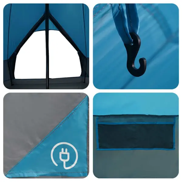 Teepee pere telk 7 inimesele, sinine-hall, 600 x 600 x 347 cm – 13