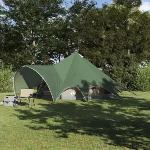 Teepee peretelk 5 inimesele, veekindel, roheline-hall, 415 x 415 x 247 cm