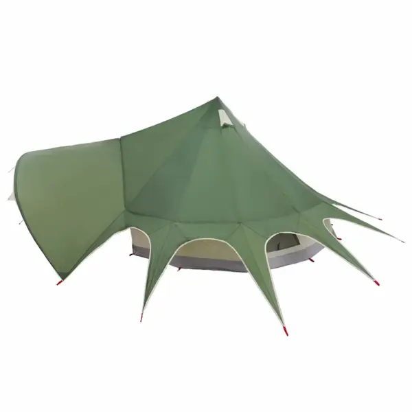 Teepee peretelk 5 inimesele, veekindel, roheline-hall, 415 x 415 x 247 cm – 7
