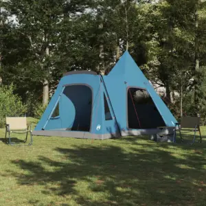 Teepee peretelk 5-le, sinine, vettpidav ja UV-kaitsega 185T polüester, 545 x 450 x 295 cm