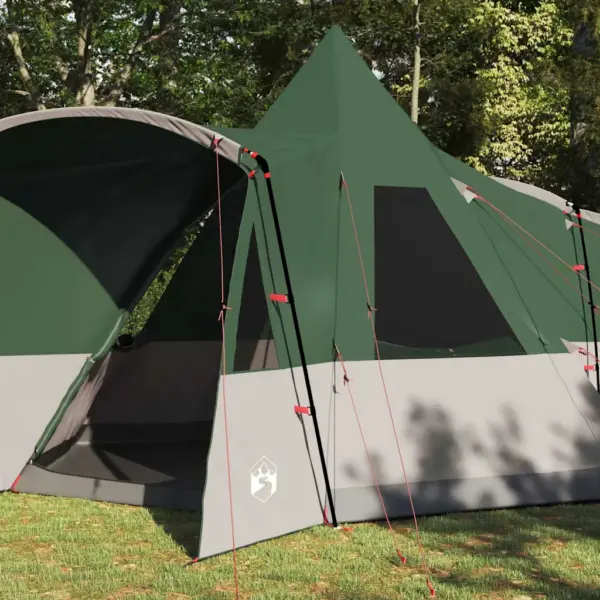 Teepee-stiilis peretelk 8 inimesele eesvarikatusega, roheline, 720 x 465 x 295 cm – 3