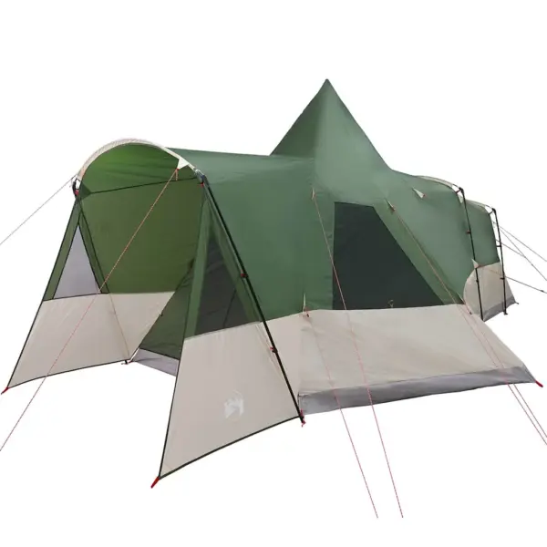 Teepee-stiilis peretelk 8 inimesele eesvarikatusega, roheline, 720 x 465 x 295 cm – 4