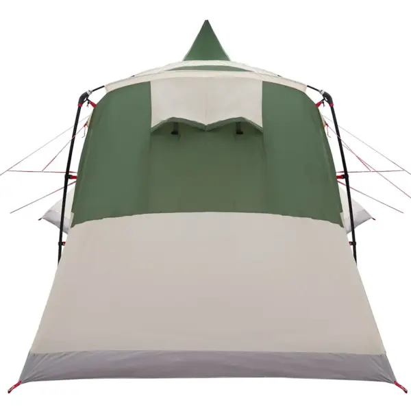Teepee-stiilis peretelk 8 inimesele eesvarikatusega, roheline, 720 x 465 x 295 cm – 8