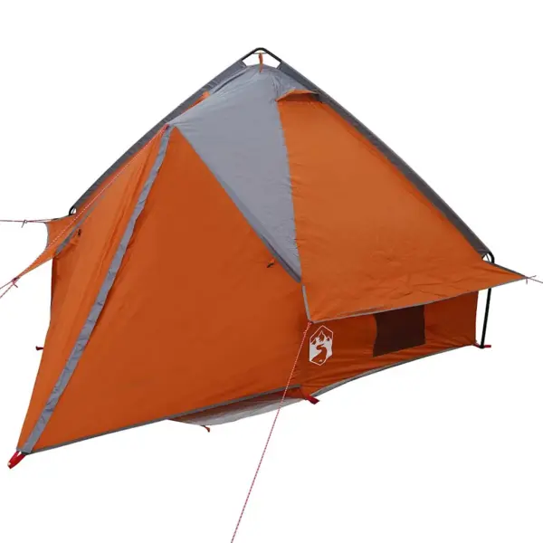 Vettpidav teepee telk 4 inimesele, hall ja oranž, 388 x 320 x 169 cm – 4