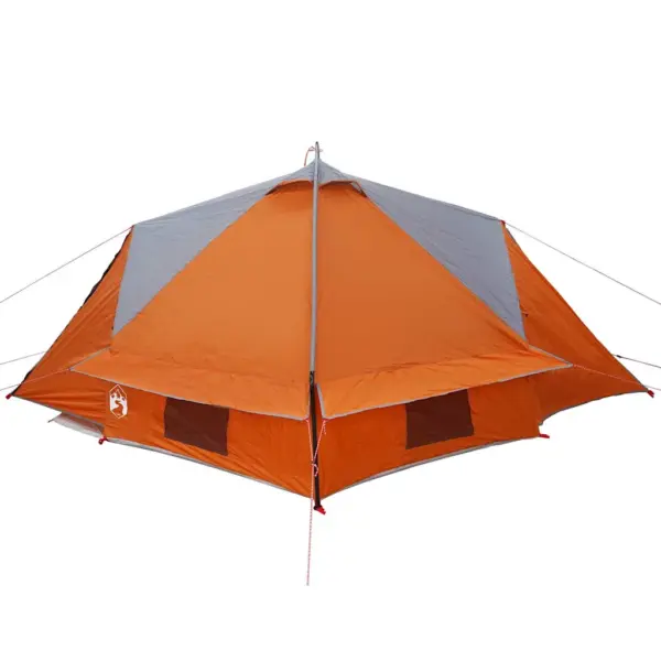 Vettpidav teepee telk 4 inimesele, hall ja oranž, 388 x 320 x 169 cm – 6