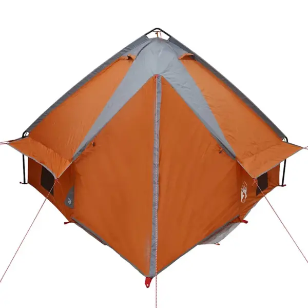 Vettpidav teepee telk 4 inimesele, hall ja oranž, 388 x 320 x 169 cm – 7