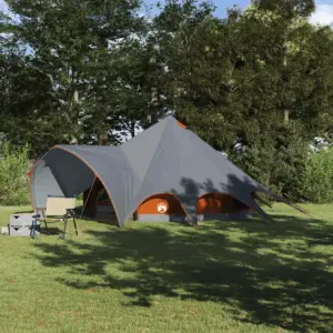 Pere teepee-telk 5 inimesele, hall/oranž, 415 x 415 x 247 cm