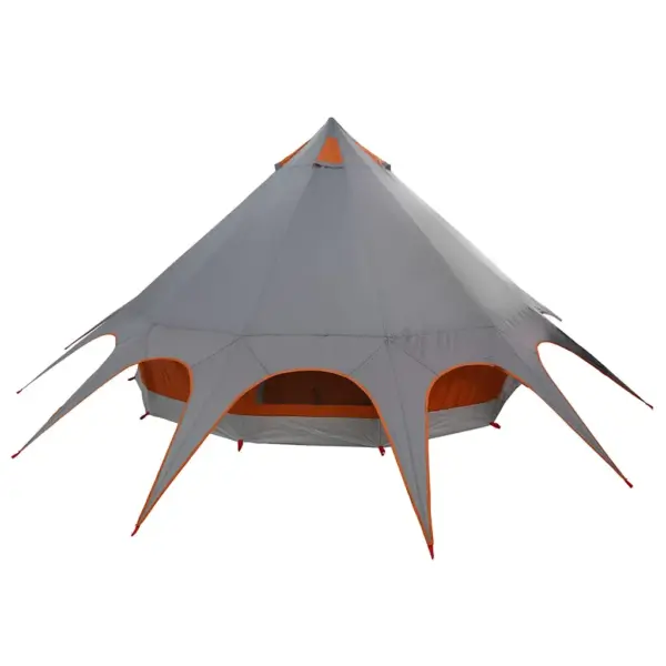 Pere teepee-telk 5 inimesele, hall/oranž, 415 x 415 x 247 cm – 8