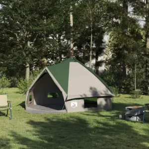 Teepee telk 6 inimesele, roheline ja valge, 431 x 366 x 185 cm