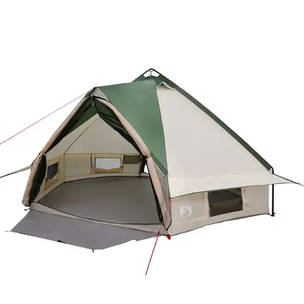 Teepee telk 6 inimesele, roheline ja valge, 431 x 366 x 185 cm – 2