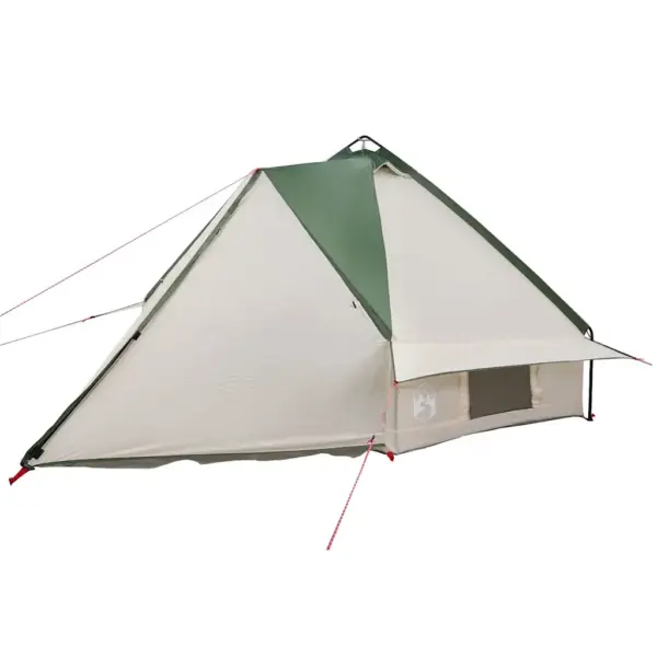 Teepee telk 6 inimesele, roheline ja valge, 431 x 366 x 185 cm – 4