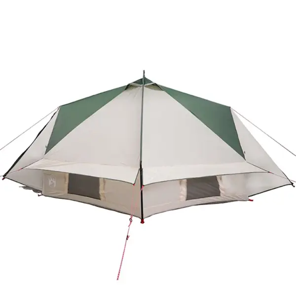 Teepee telk 6 inimesele, roheline ja valge, 431 x 366 x 185 cm – 6
