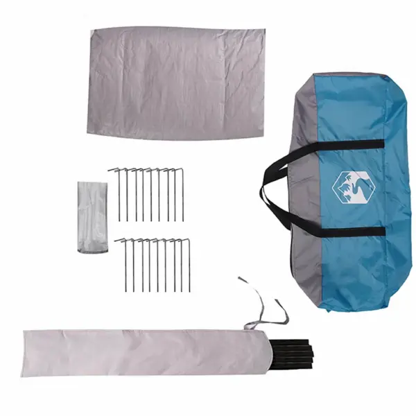 Teepee telk 8-inimesele, sinine ja hall, 490 x 410 x 210 cm – 10