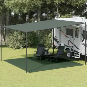 Telgimatt 400 x 400 cm, tumeroheline HDPE, aasadega nurkades