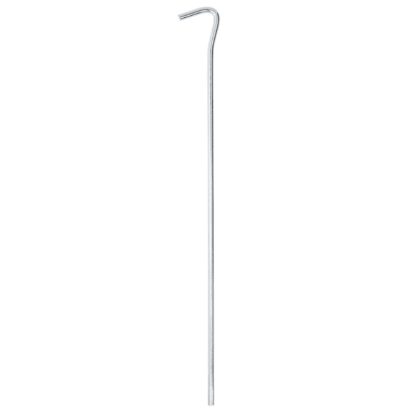 Tsingitud terasest telgivaiad konksuga, hõbedased, 25 tk, 30 cm, Ø 7 mm - 3
