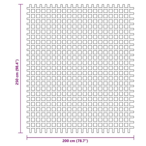 Telgivaip ruudustikmustriga, PVC-vahtkattega polüestervõrk, 2,5 x 2 m, antratsiithall – 7