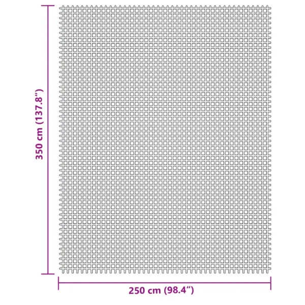 Telgivaip PVC-vahtkattega polüestervõrgust, 3,5 x 2,5 m, kreemjasvalge – 7