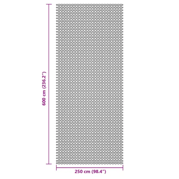 Telgivaip 6 x 2,5 m, antratsiithall, PVC-vahtkattega polüestervõrk – 7