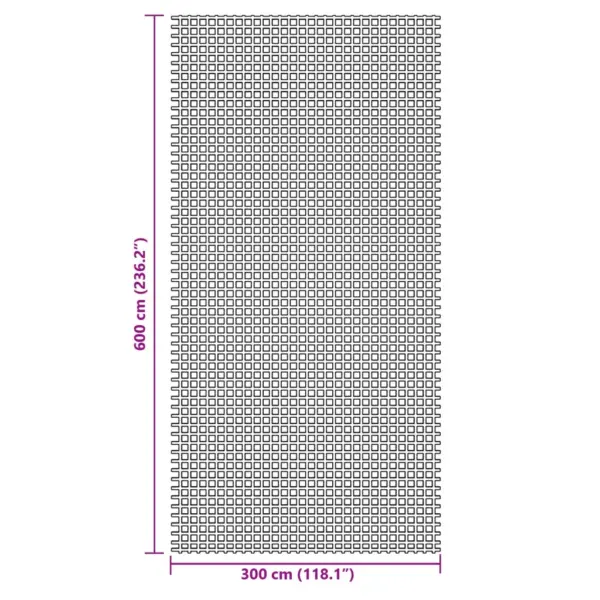 Telgivaip PVC-vahtkattega polüestervõrgust, antratsiithall, 6 x 3 m – 7