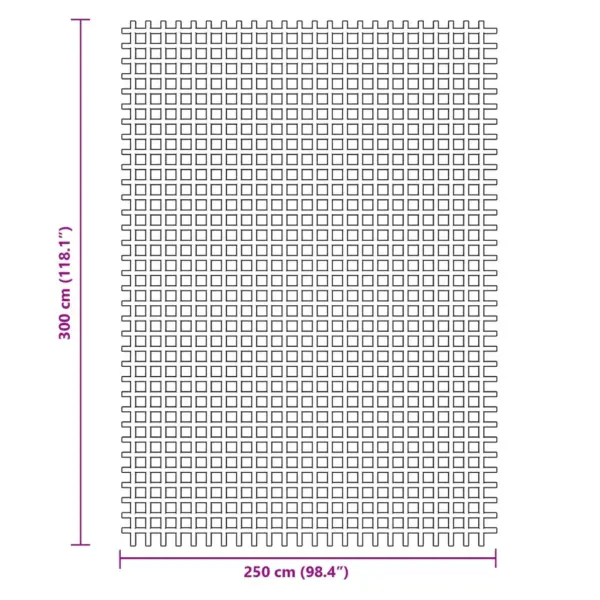 Telgivaip PVC-vahtkattega polüestervõrgust, 3 x 2,5 m, antratsiithall – 7