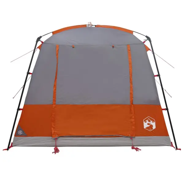 Telk 10 inimesele, hall ja oranž, 185T polüester PU-kattega, 310 x 310 x 221 cm – 6