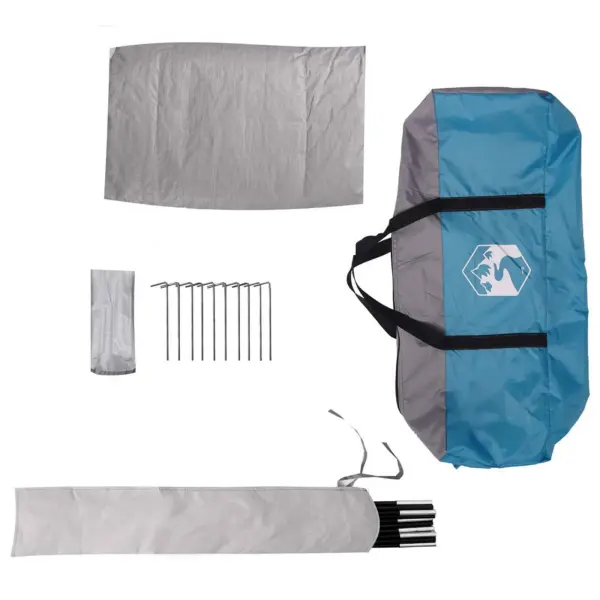 Veekindel telk 10 inimesele, sinine, 185T polüester PU-kattega, 310 x 310 x 221 cm – 10