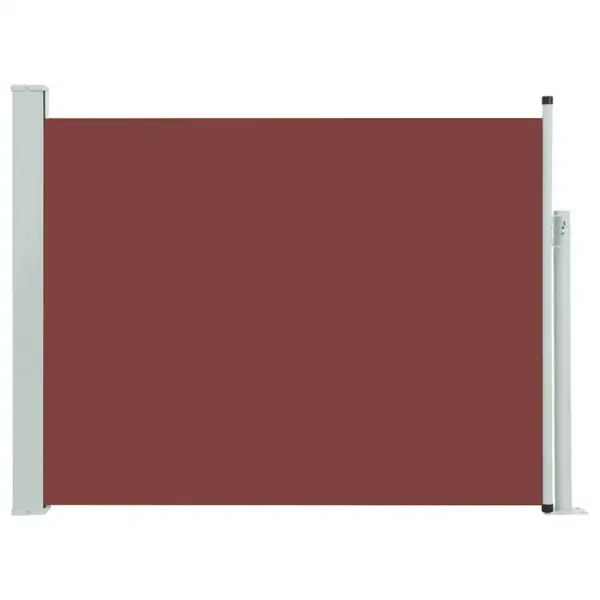 Lahtitõmmatav terrassi külgmarkiis privaatsuse ja tuulekaitsega, pruun, 140 x 500 cm – 2