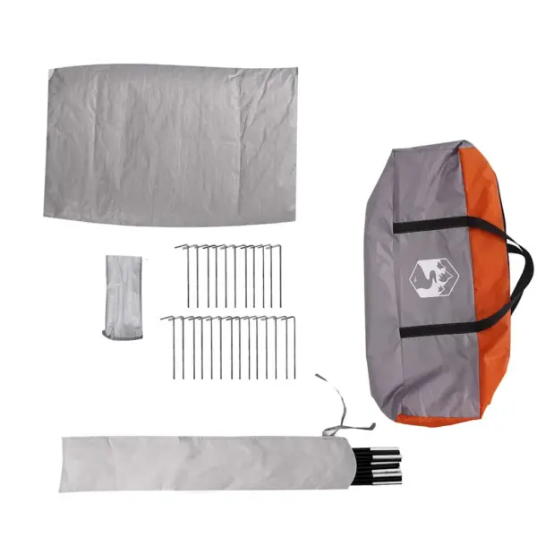 Veekindel tipi peretelk 10 inimesele, hall ja oranž, 500 x 300 x 300 cm – 13