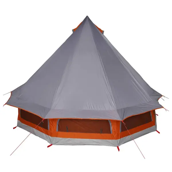 Tipi stiilis peretelk katusega, 6-le, hall ja oranž taft, 404 x 370 x 270 cm – 6