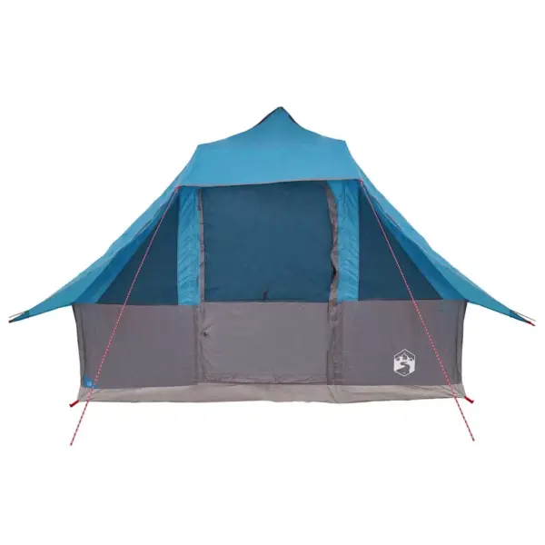 Tipi stiilis peretelk eeskatusega, 8-le, sinine taft, 358 x 296 x 258 cm – 11