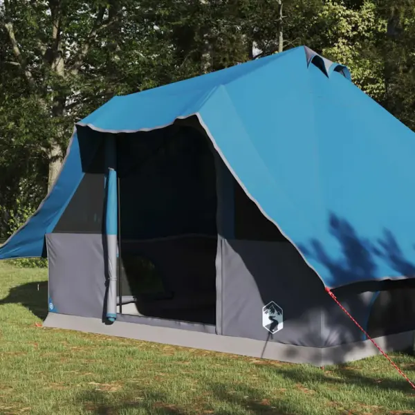 Tipi stiilis peretelk eeskatusega, 8-le, sinine taft, 358 x 296 x 258 cm – 3