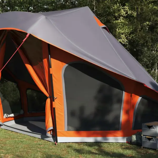 10-kohaline tipi peretelk katusega, hall ja oranž, taft, 508 x 470 x 300 cm – 3