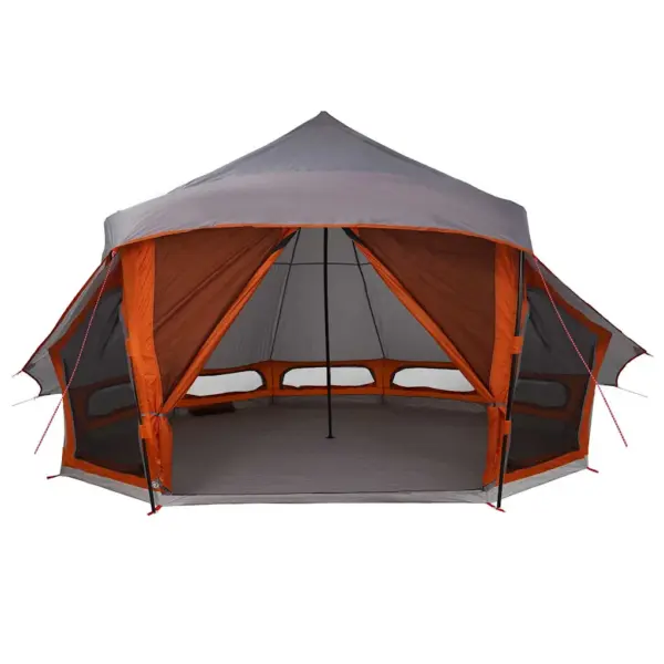 10-kohaline tipi peretelk katusega, hall ja oranž, taft, 508 x 470 x 300 cm – 4