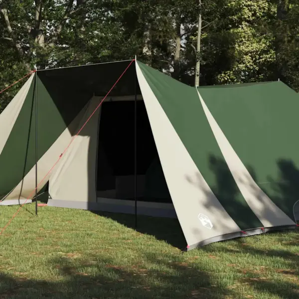 Tipi stiilis peretelk katusega, roheline taft, 12-le, 660 x 456 x 200 cm – 3