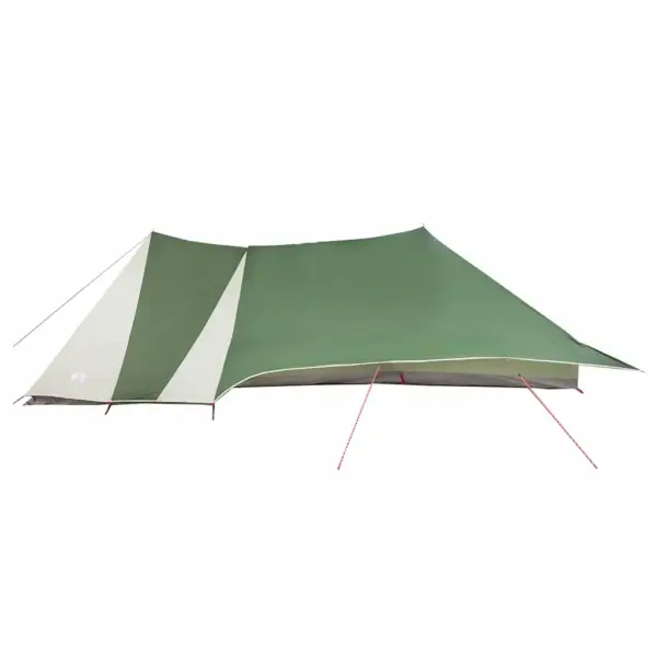 Tipi stiilis peretelk katusega, roheline taft, 12-le, 660 x 456 x 200 cm – 5